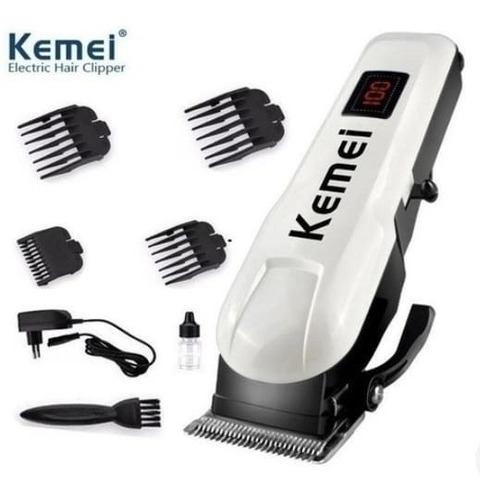 Maquina De Corte Recargable Kemei Km-809 Inalambrica Digital