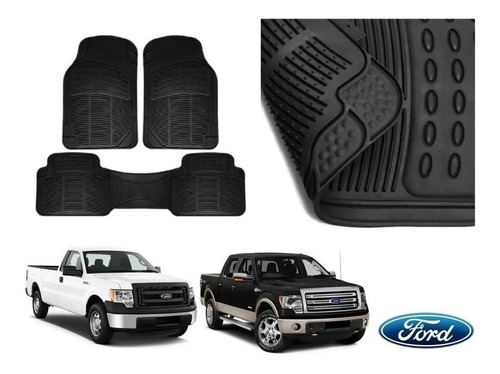 Tapetes Ford F-150 Doble Cabina De Uso Rudo 3 Pzs 