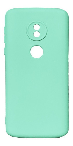 Capa Capinha De Silicone Flexivel Para Motorola Moto G7 Play Cor Tiffany Liso