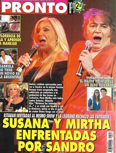 Pronto 2004: Pampita: Dos Págs.__susana Gimenez Y Sandro