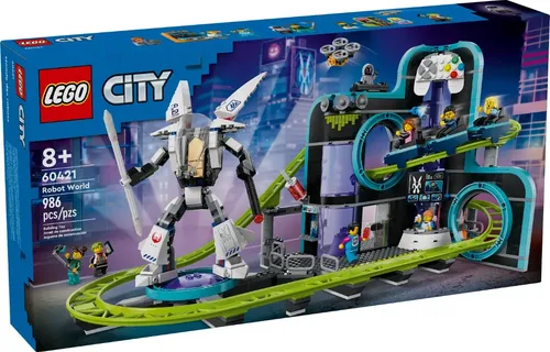 City - Parque de montanha-russa Robot World 60421 986 peças em