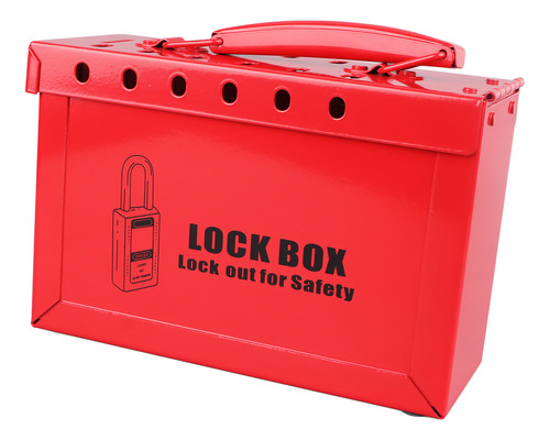 Lockout Tagout Lock Box, Portátil De 12 Furos, Resistente A