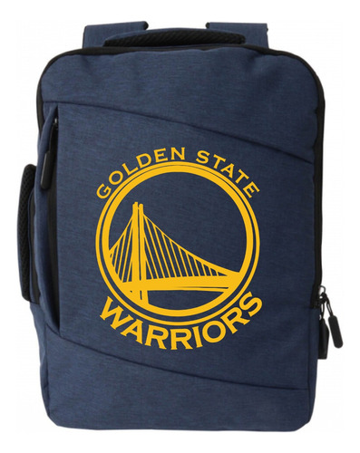 Morral Espalda Golden State Warrior Maleta Portafolio Azul 