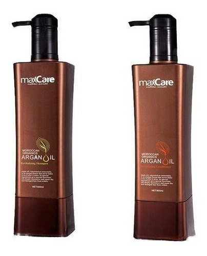 Shampoo + Acondicionador De Argan Sin Sal 800ml Max Care