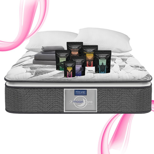Colchón Matrimonial Zen Restonic +2 Almohadas + Sabanas