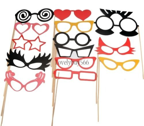 50pcs Bricolaje Máscara Foto Stand Prop Fotografía Decoració