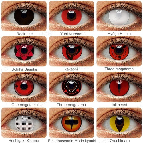 Lentes De Contacto Naruto Varios Modelos