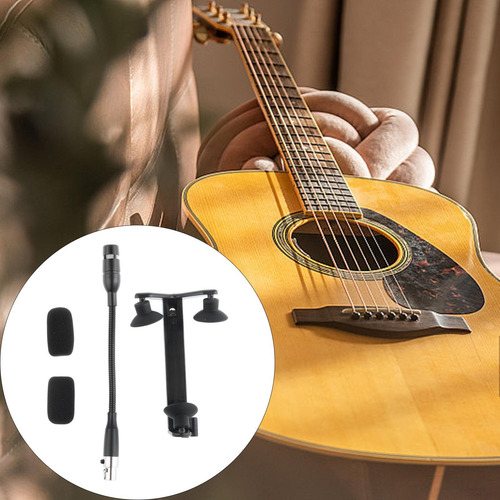 Mini Micrófono De Instrumento Y Clip Kit 4 Pin Normal