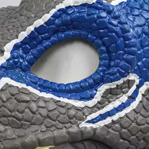 Máscara De Dinosaurio Tyrannosaurus Rex Halloween Azul Color Nombre Del Diseño