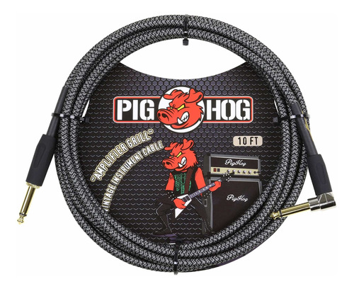 Pig Hog Pch10agr Cable De Instrumento Para Guitarra (ángulo 