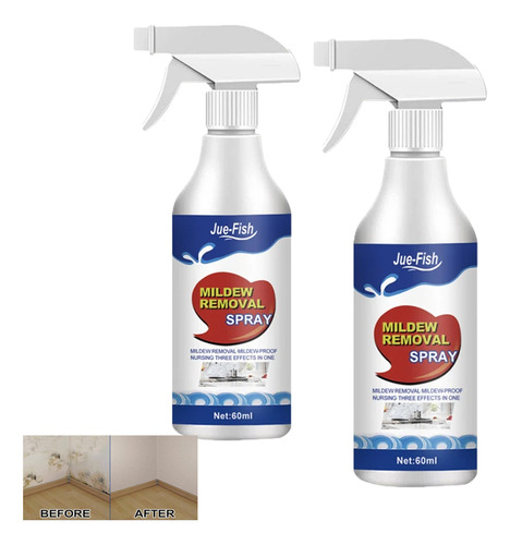 2 Piezas Spray Antimoho, Moho Cleaner Adecuado Para Paredes