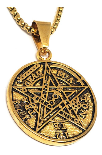 Collar Tetragrammaton Tetragramaton Acero Quirurgico Dorado