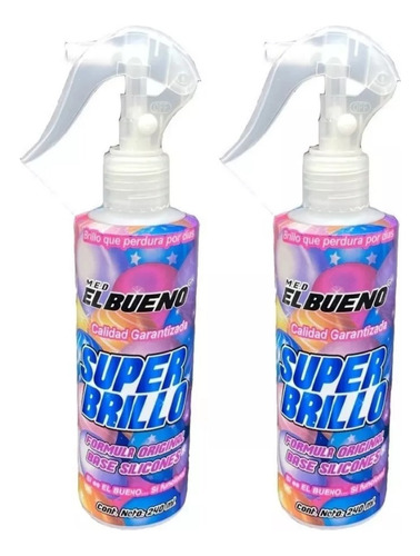 Super Brillo El Bueno 250ml Abrillantador De Globos 2 Pza
