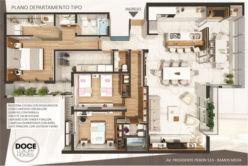 Semipiso 170m2 2coch. Amenities A Estr Ramos Mejia
