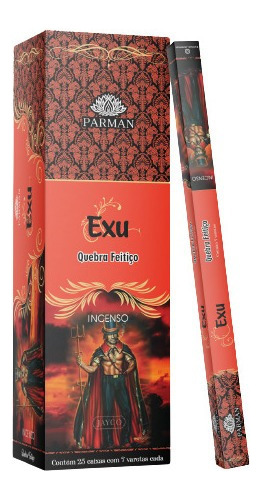 Incenso Exu Parman Box 25 Caixas Com 7 Varetas