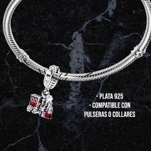 Dije Charm Tren Rojo Micky Mouse Raton Mickey Plata Disney+ Único