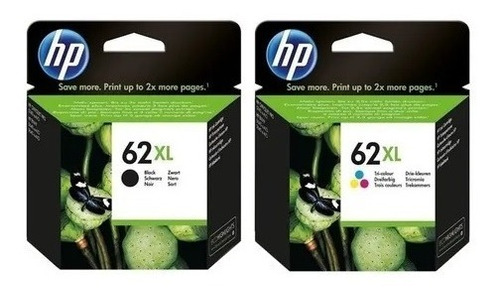 Cartucho Hp Combo 62xl Negro + Color Original 