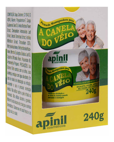 Imagem 5 de 5 de Canela De Velho Pomada Massageadora 240g Apinil