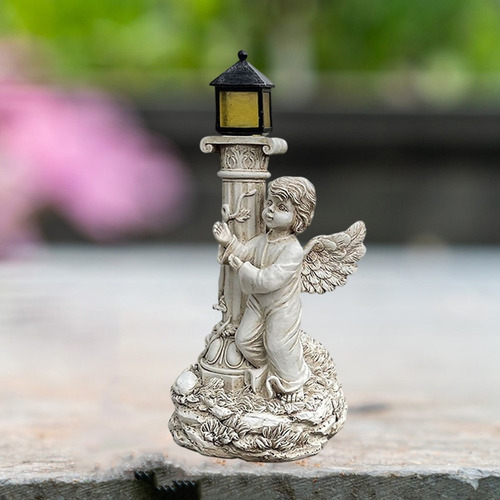 Z Figura De Ángel De Pilar Romano Vivo Columna Griega