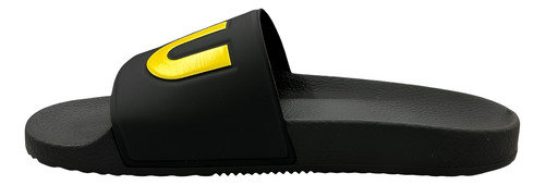 Chancla Hugo Timeout Negra/amarillo Para Baño - Original
