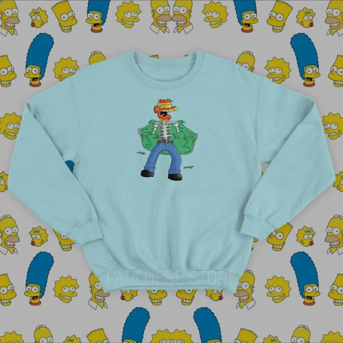 Suéter Los Simpson Willie Esqueleto Unisex