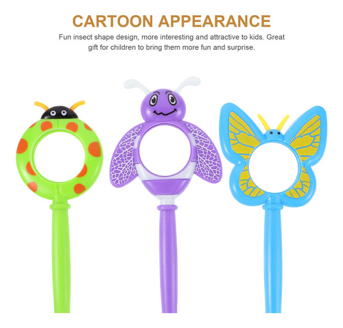 Lupa Portátil De Plástico Con Dibujos Animados Kids Detectiv