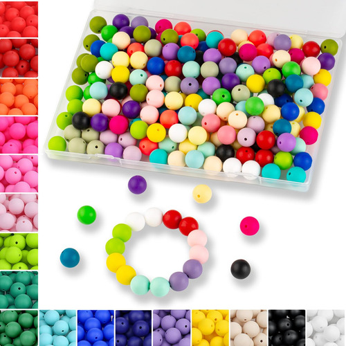 Cuentas De Silicona De 24 Colores Para Manualidades, 120 Uni