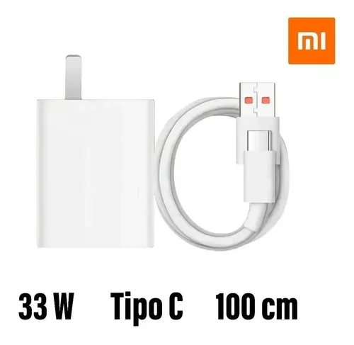 Cargador Xiaomi 33w Original Tipo C. Turbo Cargador Mdy11ex Color Blanco