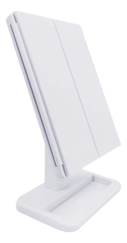 Espelho De Maquiagem Triplo 16 Leds Touch Dobrável 2 3 Zoom