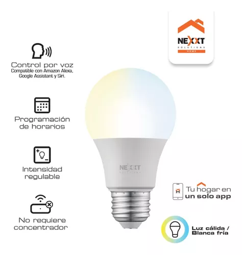 Bombillo LED inteligente Wi-Fi 110V NHB-W110 Marca: Nexxt