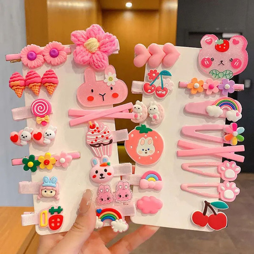 Set De 14 Broches Para Cabello De Dibujos Animados S