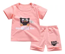 Comprar Conjuntos Para Bebe Niña Dos Piezas Rosa Algodón Puro