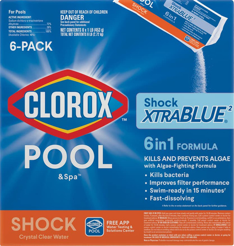 Clorox Pool&spa Shock Xtrablue2 (6 Bolsas De 1 Libra) 36006c