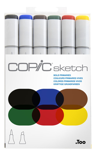 Sketch Set De 6 Colores Bold Primaries