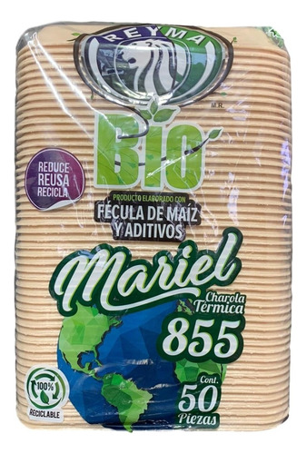 Platos Desechables Reyma 855 Color Beige 50 Packs