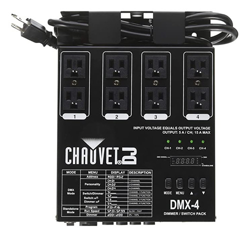 Chauvet Dj Dmx-4 - Regulador De Iluminación Led | Accesori.