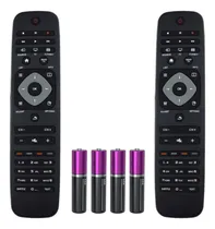 Comprar Kit 2 Controle Remoto Compatível Smart Tv Philips Led Lcd 3d