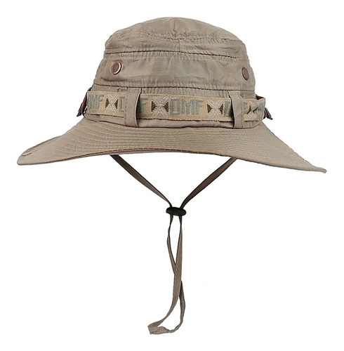 Sombrero Senderismo Camping Pesca Caza, Color Beige Dmf