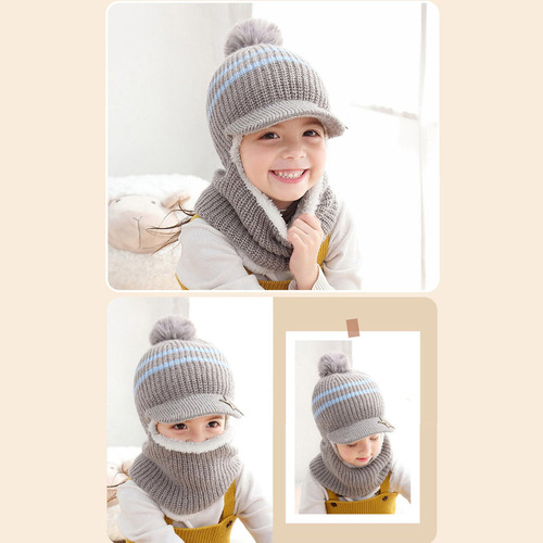 Sombrero Con Capucha Para Niñas Y Niños, Cálido, De Invierno