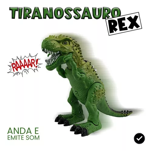 Dinossauro Rex de Brinquedo Anda Som e Luz Tiranossauro