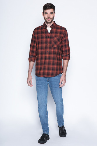 Camisa Check Orlando Fj Marrón Fw2024 Ferouch