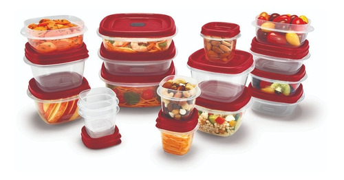 Set De Recipientes 34pzas C/ Tapas Porta Comida Rubbermaid