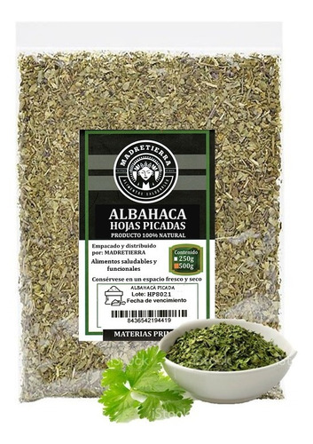 Albahaca Picada (500gr) 1 Libra Especia - g a $44