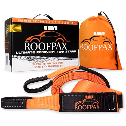 Tow Strap By  | 3' X 20 Ft. Off Road Recovery Rope | 30...