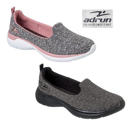 Imagem 4 de 6 de Tênis Adrun Fit Day Slip On 9002 Super Leve Caminhada Mulher