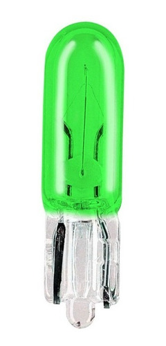 Lampada Esmagada 2721 T5 12v 1.2w Pequena Verde Base Vidro 1