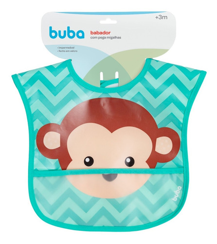 Babador Macaquinho Com Bolso Impermeável 15368 - Buba