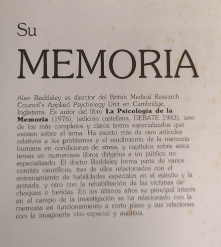 Su Memoria: Cómo Conocerla Y Dominarla. (Usado)