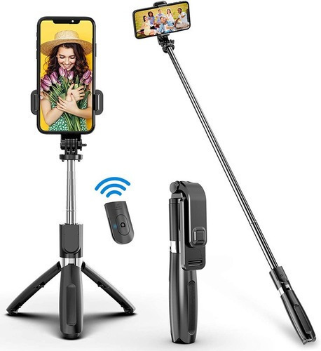 Imagem 1 de 10 de Bastão Selfie Gopro Celular Controle Via Bluetooth Tripé