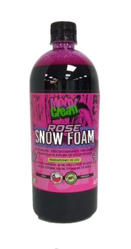 Shampoo Espuma Rosada Snow Foam Rose 1 Lt. De Motor Clean